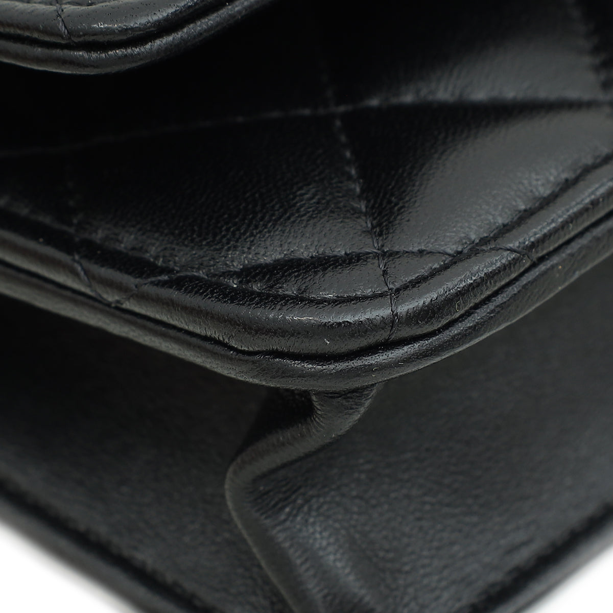 Chanel Black Logo Top Handle Wallet on Chain