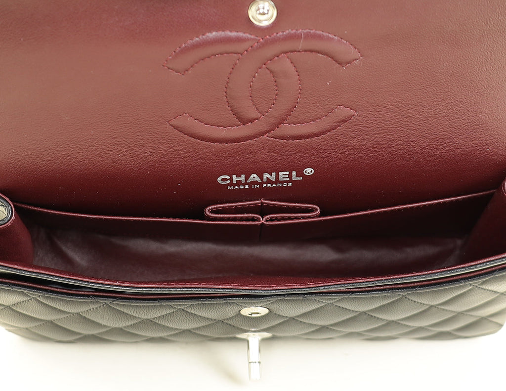 Chanel Black CC Classic Double Flap Medium Bag