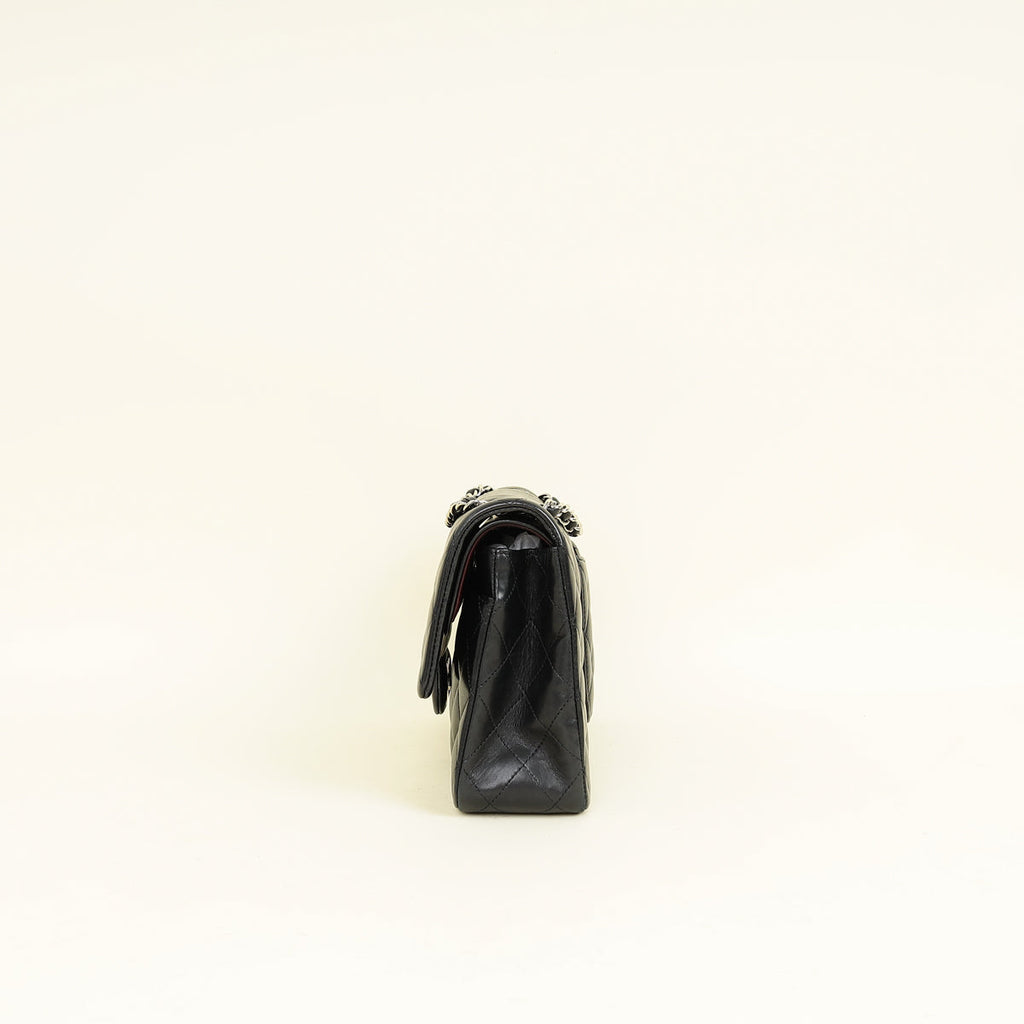 Chanel Black CC Classic Double Flap Medium Bag