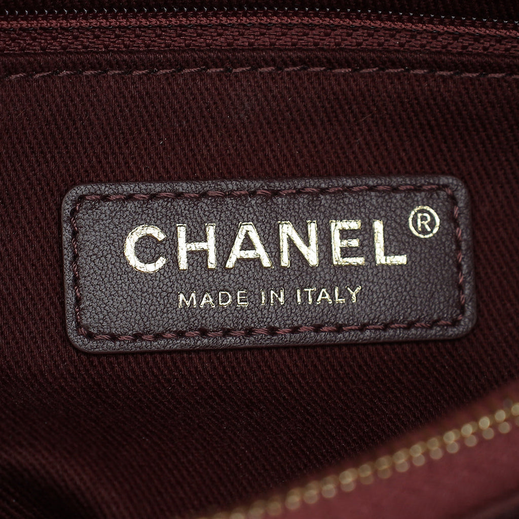 Chanel Rust Orange Chevron Coco Handle Bag