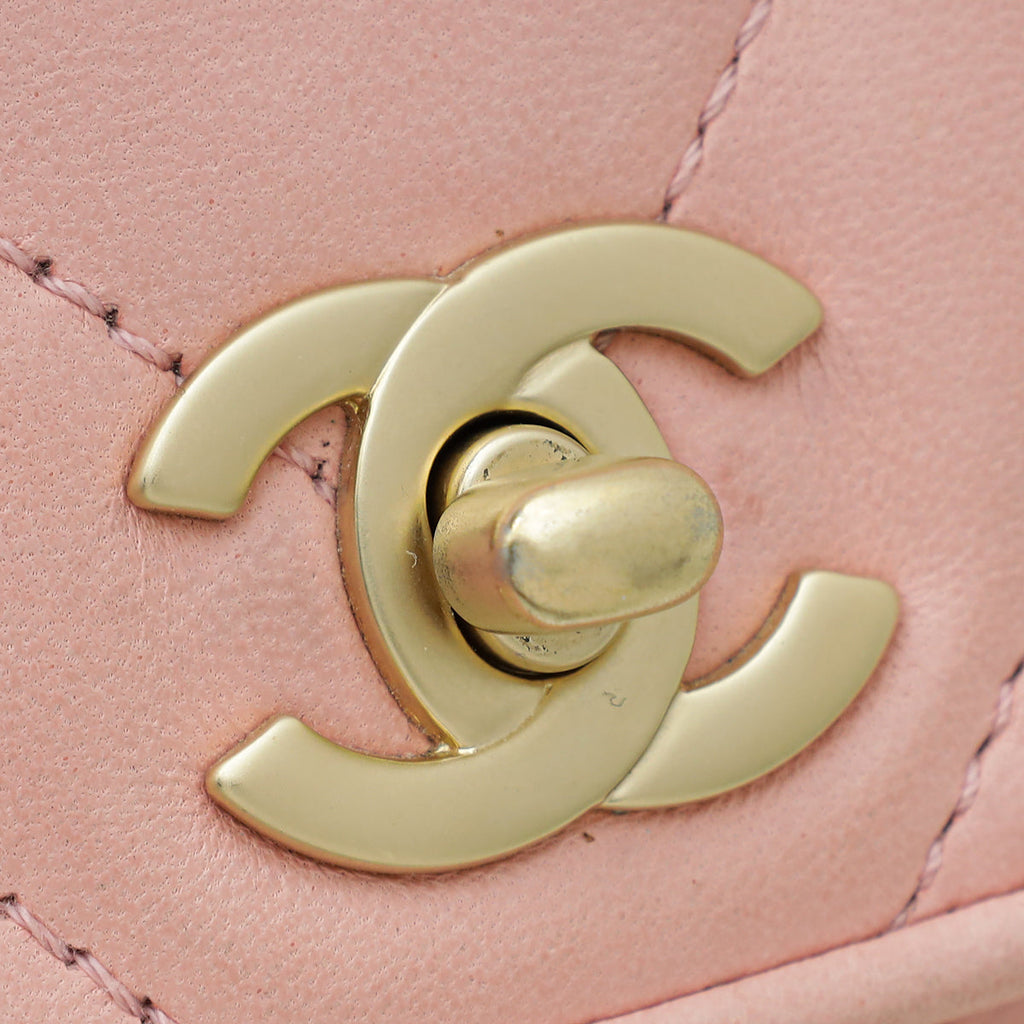 Chanel Pink East West Flap Bag
