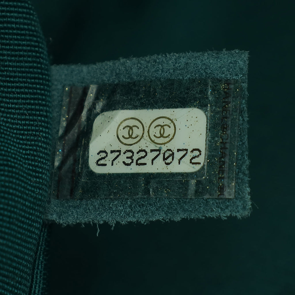 Chanel Teal Le Boy Chevron Medium Bag