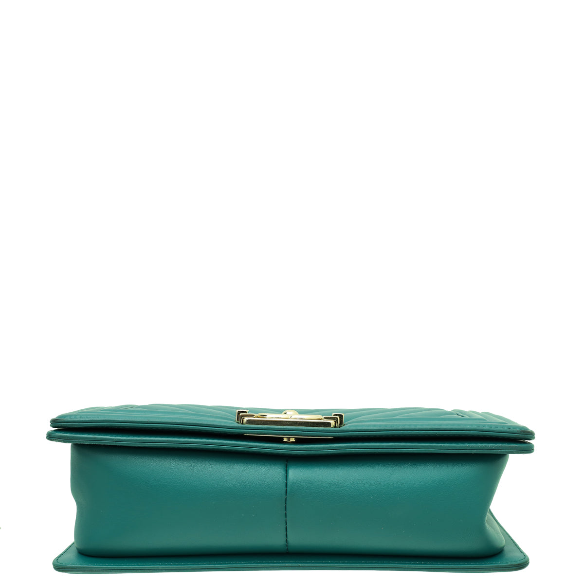 Chanel Teal Le Boy Chevron Medium Bag