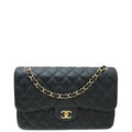 Chanel Black CC Classic Jumbo Double Flap Bag