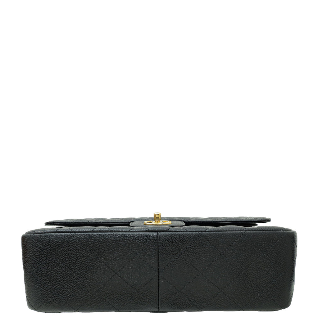Chanel Black CC Classic Jumbo Double Flap Bag