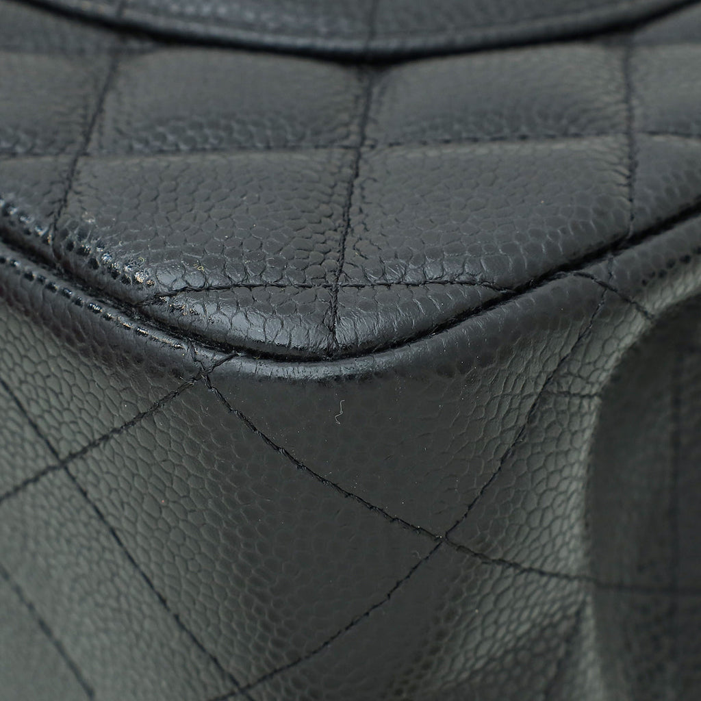 Chanel Black CC Classic Jumbo Double Flap Bag
