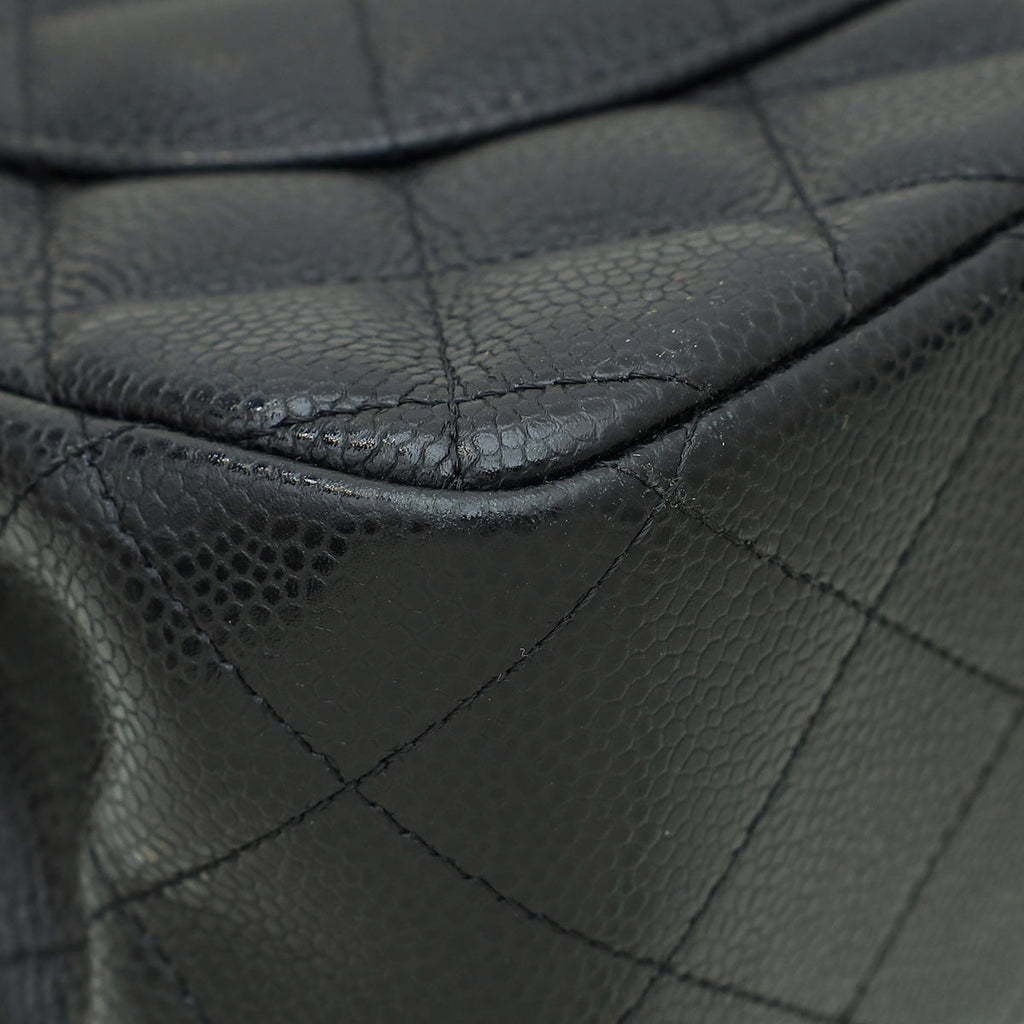 Chanel Black CC Classic Jumbo Double Flap Bag
