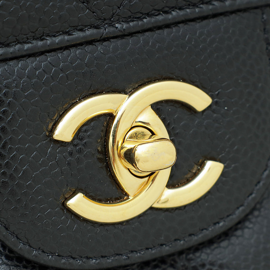 Chanel Black CC Classic Jumbo Double Flap Bag