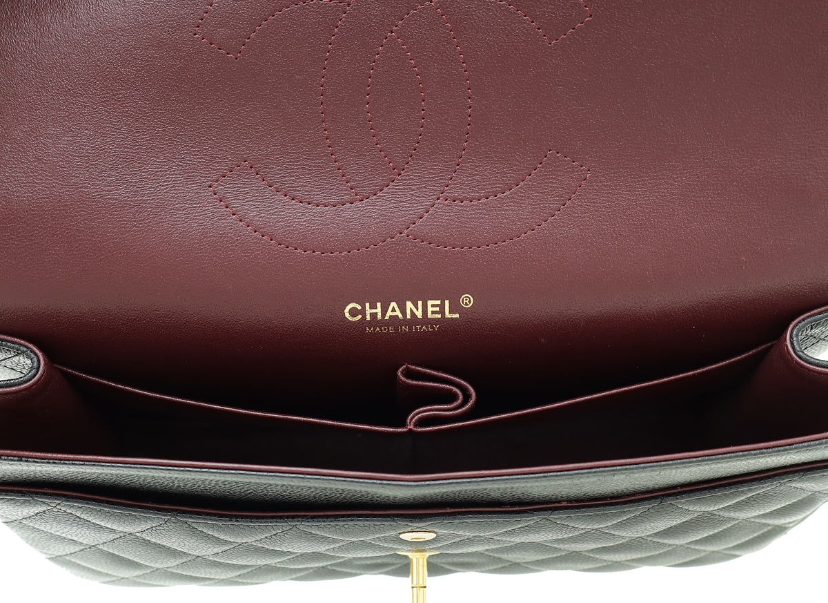 Chanel Black CC Classic Jumbo Double Flap Bag