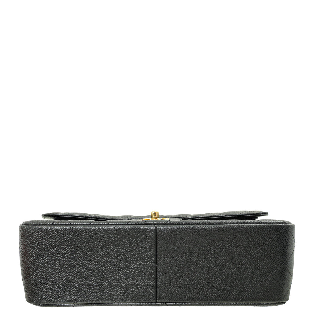 Chanel Black CC Classic Double Flap Jumbo Bag