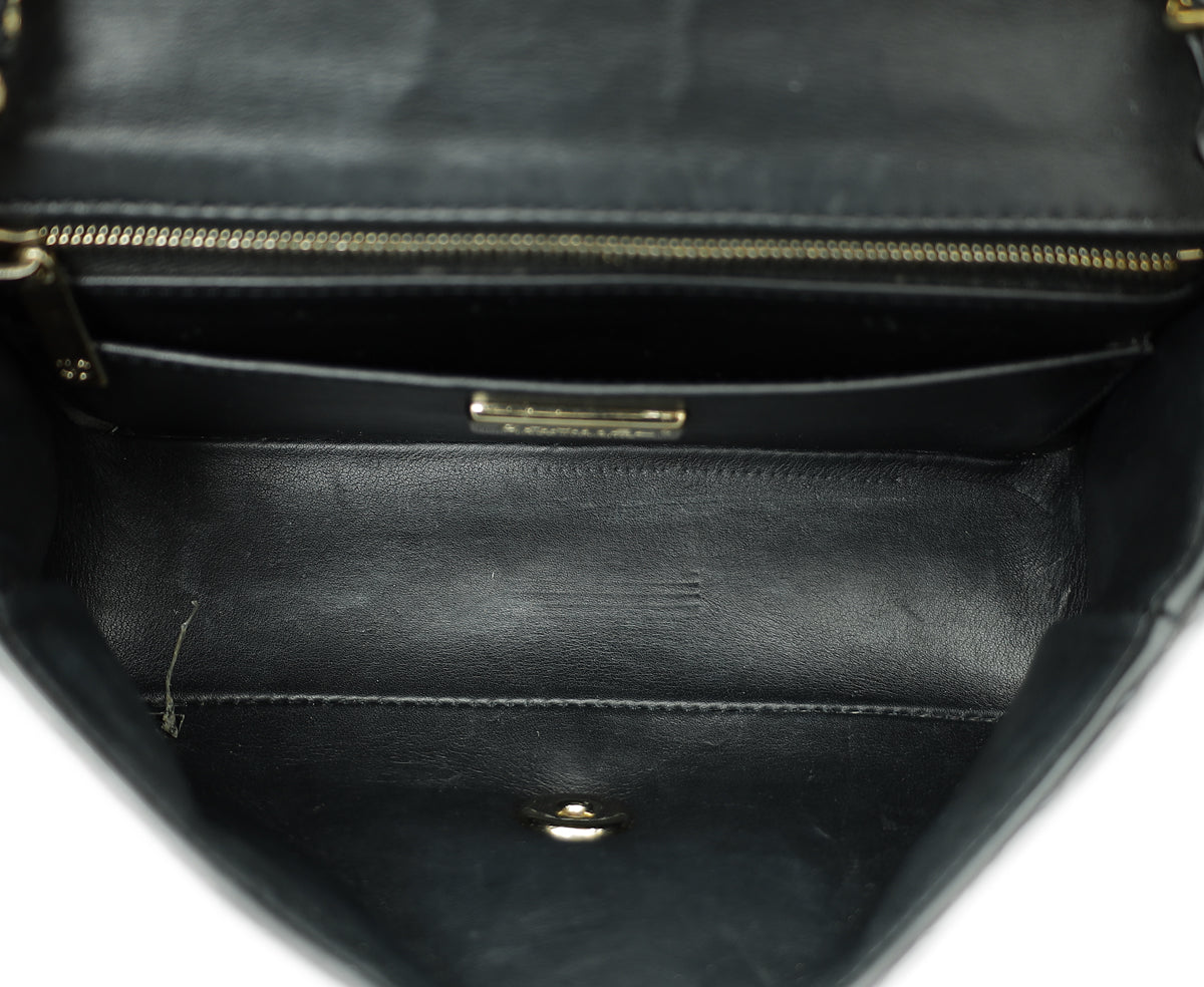 Chanel Black Classic Python Mini Rectangular Flap Bag