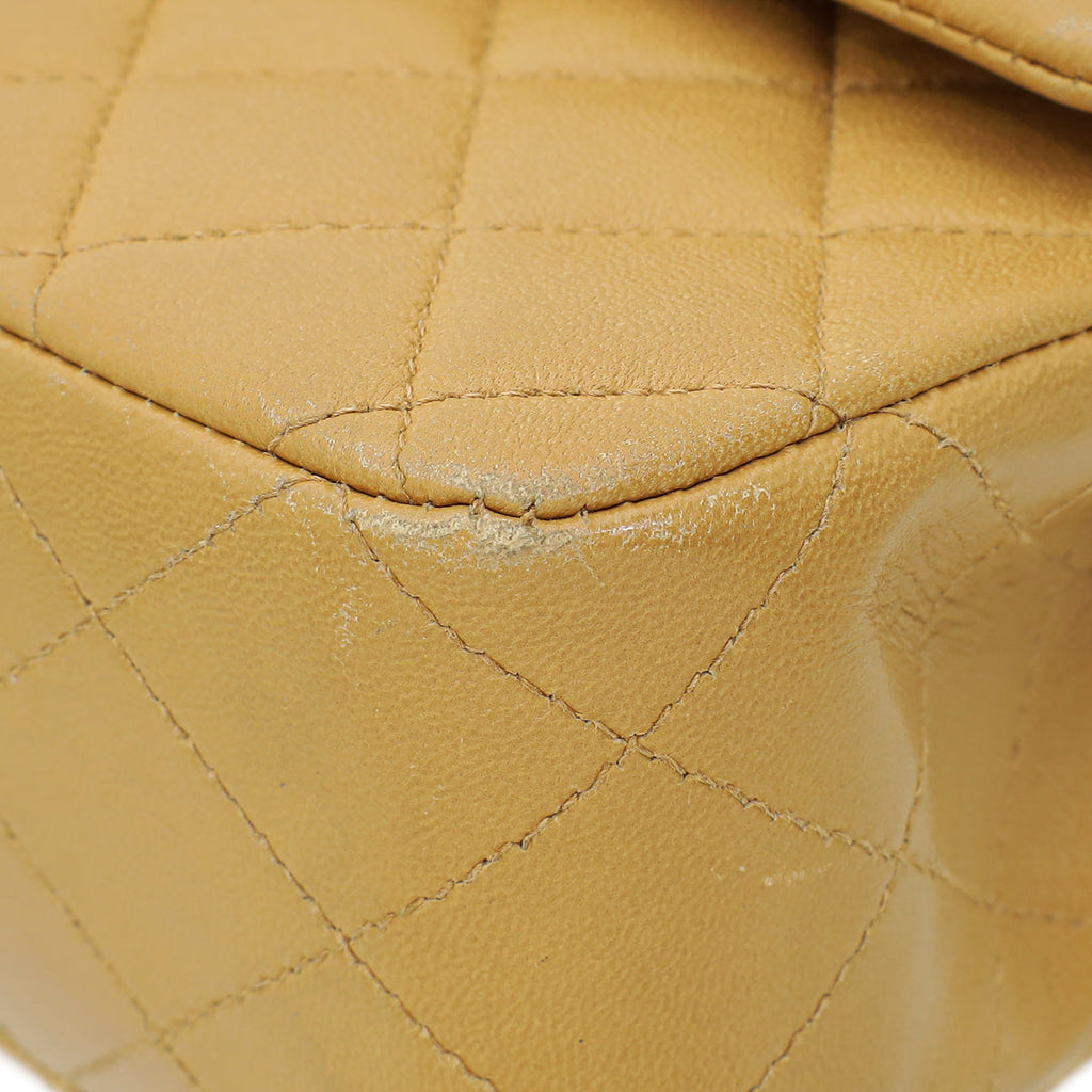 Chanel Beige CC Classic Double Flap Medium Bag
