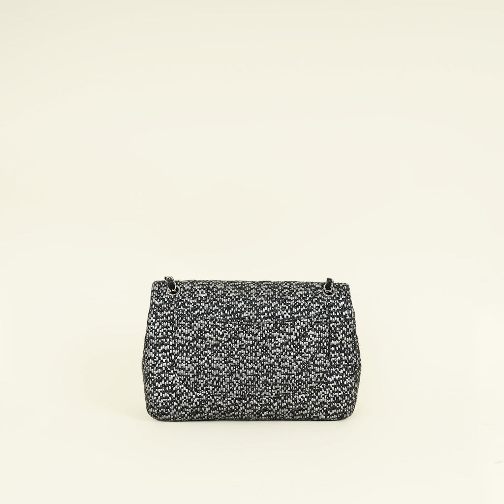 Chanel Bicolor Tweed Double Flap Jumbo Bag