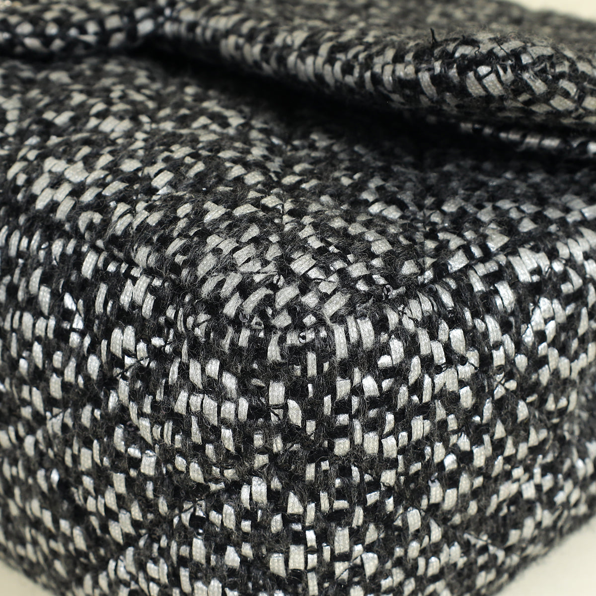 Chanel Bicolor Tweed Double Flap Jumbo Bag
