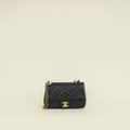 Chanel Black Double Pearly Flap Bag