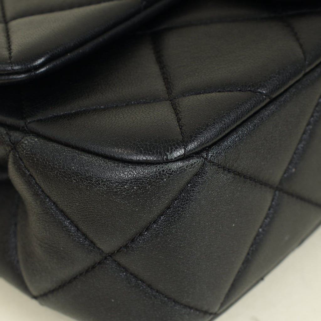 Chanel Black Double Pearly Flap Bag