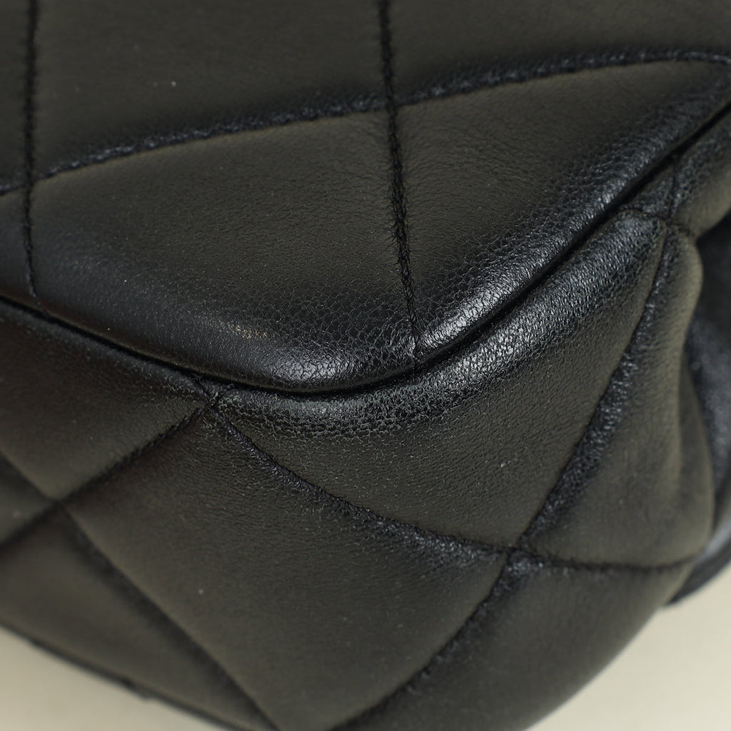Chanel Black Double Pearly Flap Bag