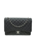 Chanel Black CC Classic Double Flap Maxi Bag