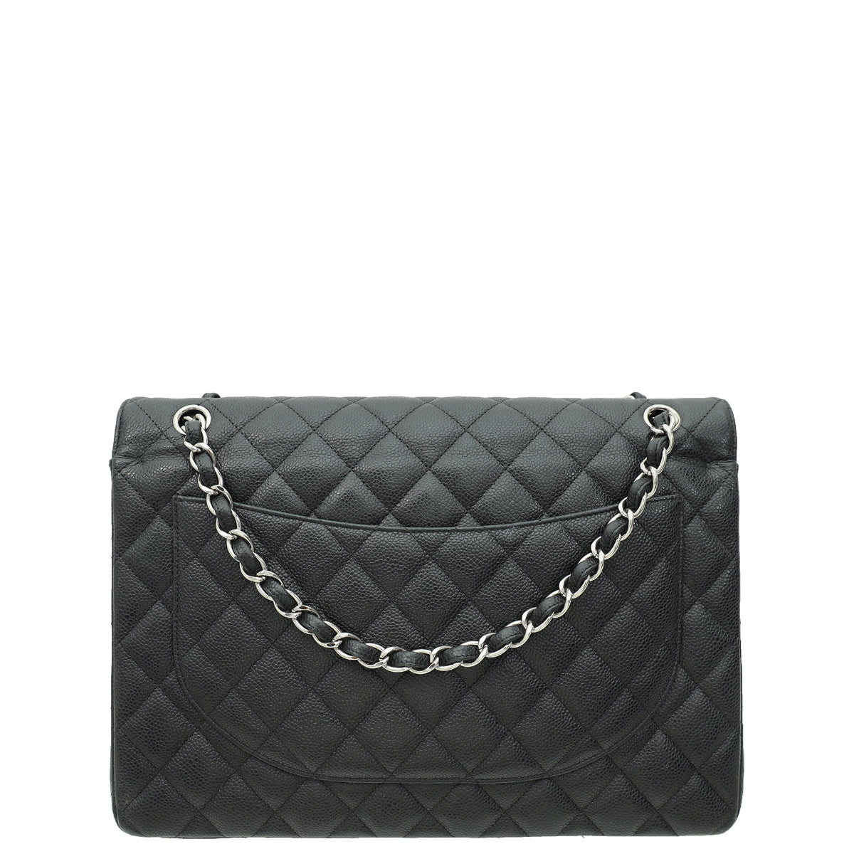Chanel Black CC Classic Double Flap Maxi Bag