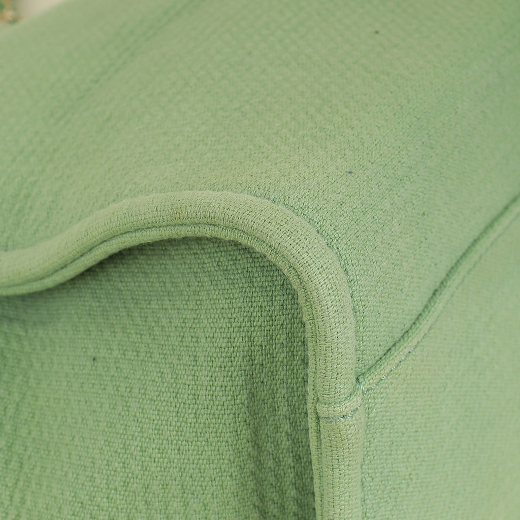 Chanel Green CC Deauville Mix Fabric Medium Tote Bag