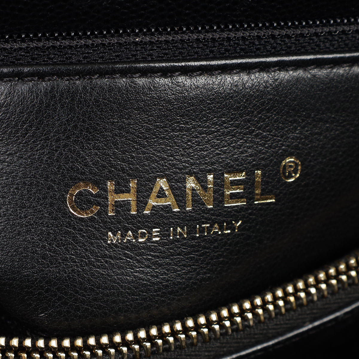 Chanel Black CC Coco Handle Caviar Bag with Lizard Handle