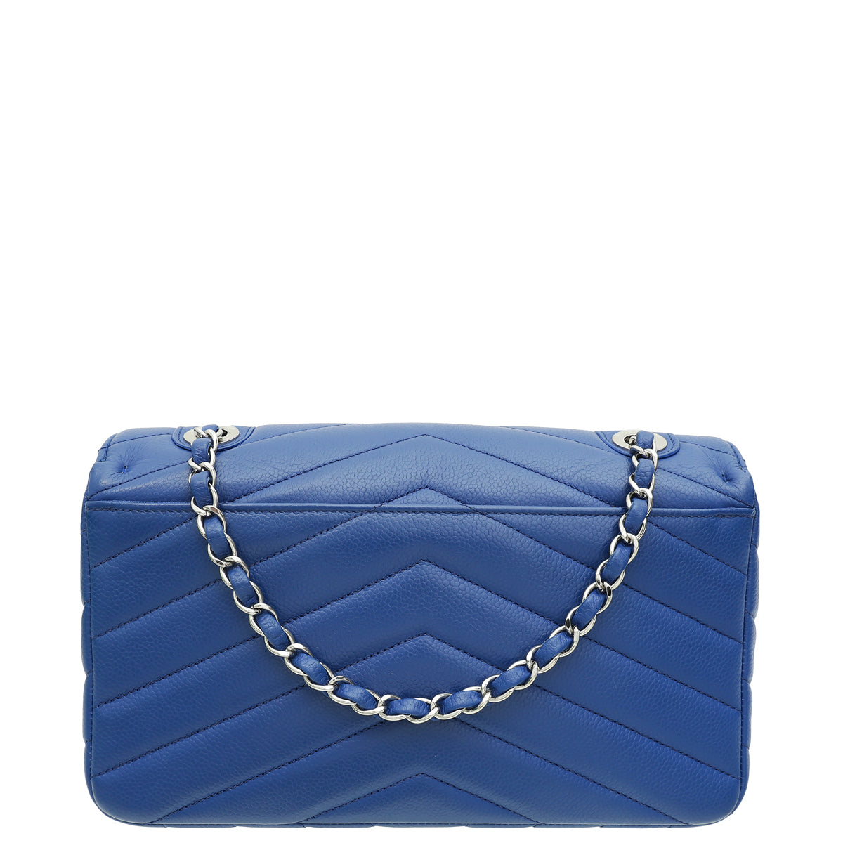 Chanel Royal Blue Lady Chevron Flap Bag