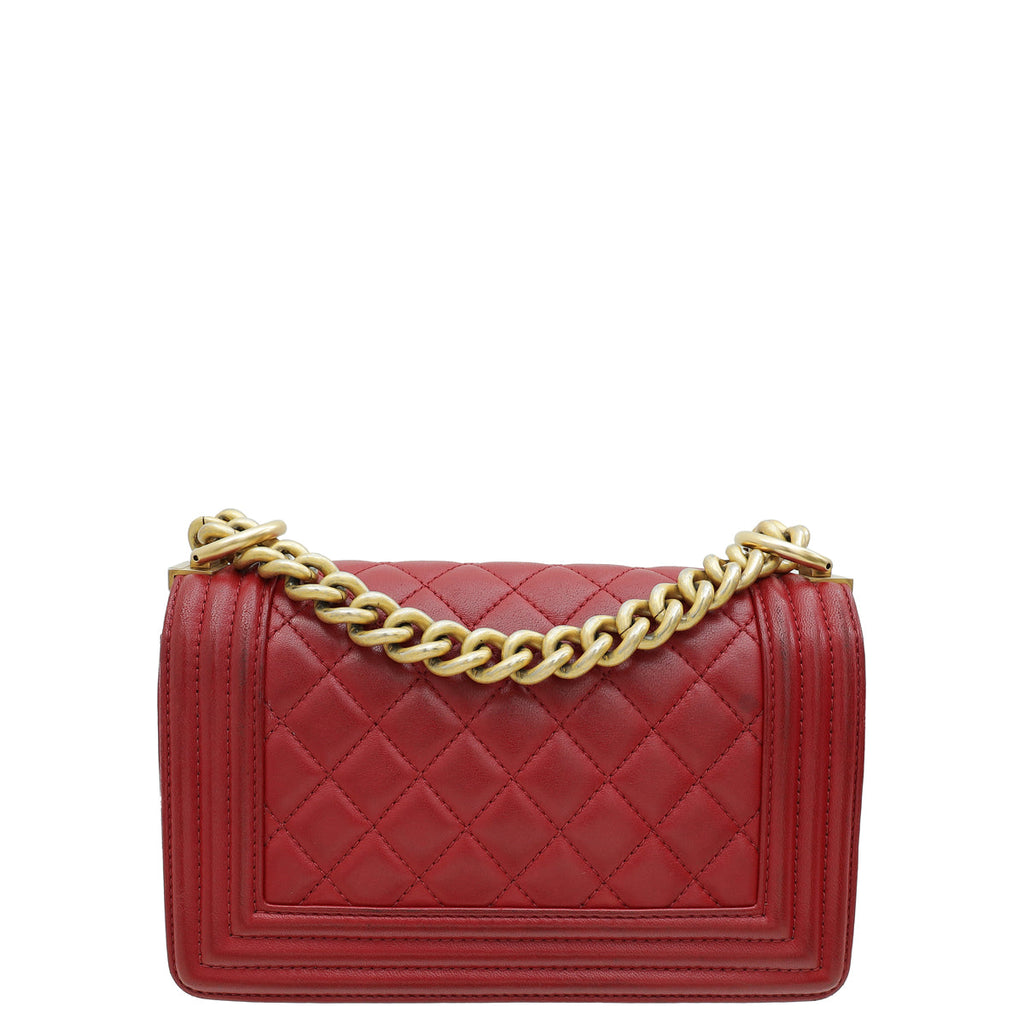 Chanel Red Le Boy Small Flap Bag