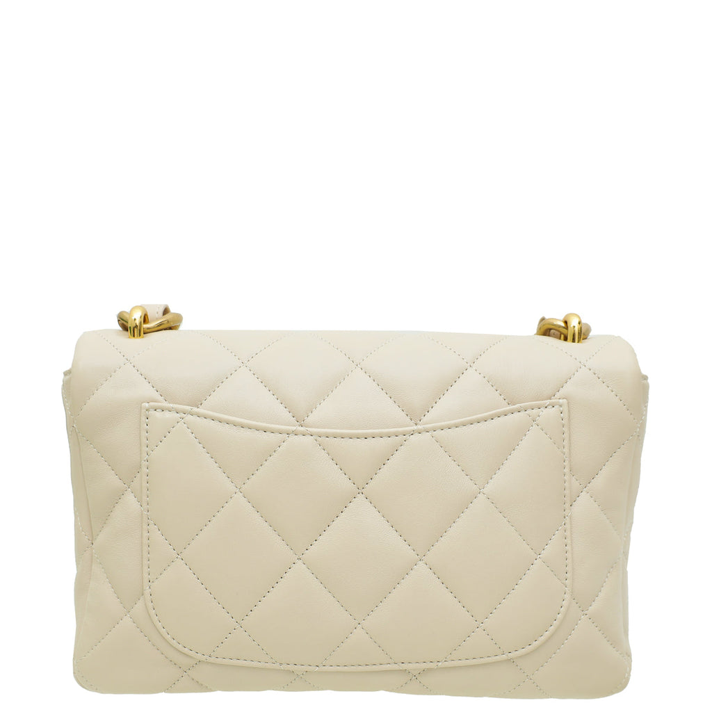 Chanel Cream Funky Town Flap Bag