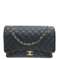 Chanel Black CC Classic Double Flap Maxi Bag