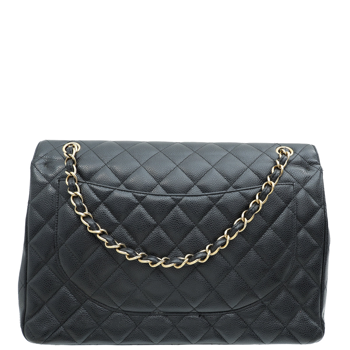 Chanel Black CC Classic Double Flap Maxi Bag