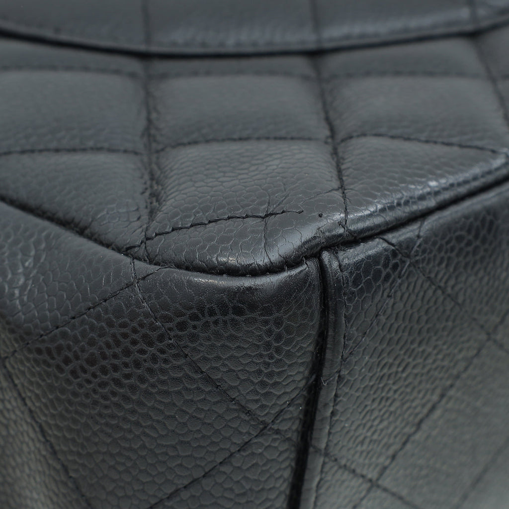 Chanel Black CC Classic Double Flap Maxi Bag