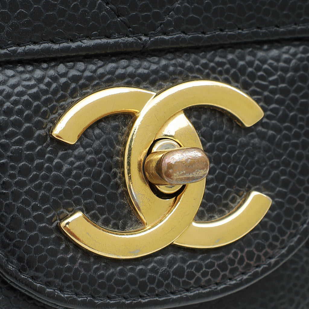 Chanel Black CC Classic Double Flap Maxi Bag