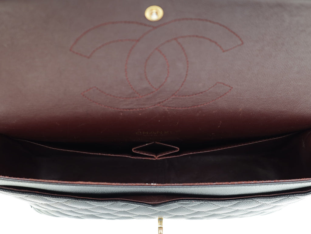 Chanel Black CC Classic Double Flap Maxi Bag