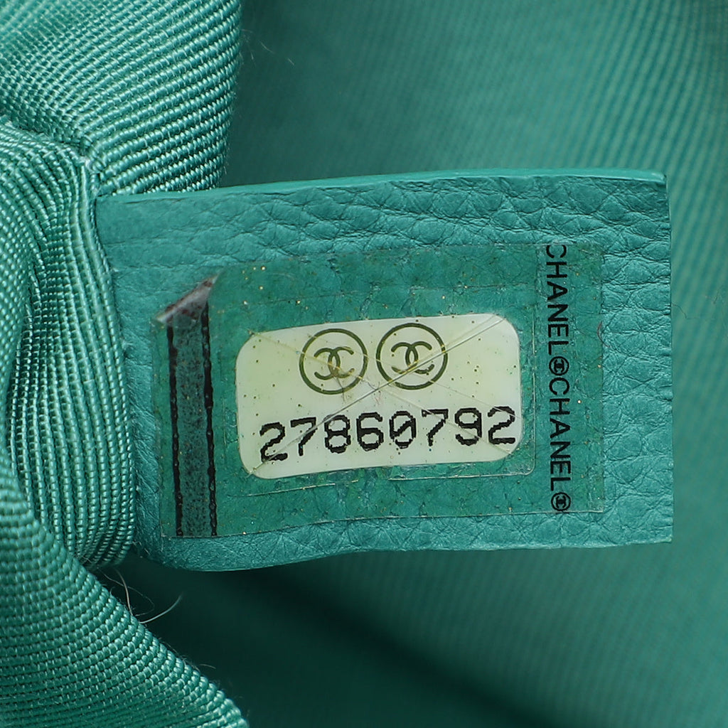 Chanel Tiffany Green Chevron Le Boy Small Bag