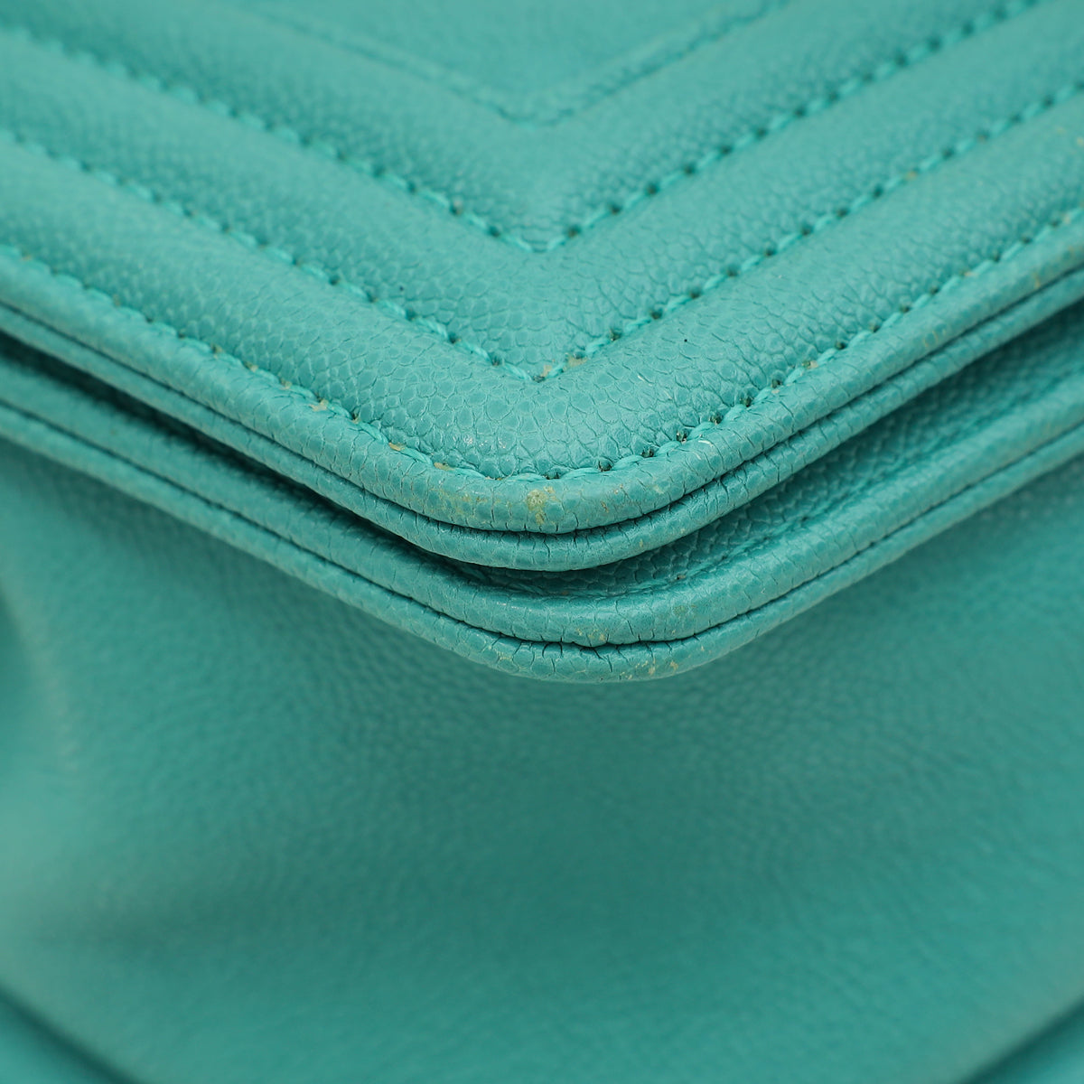 Chanel Tiffany Green Chevron Le Boy Small Bag