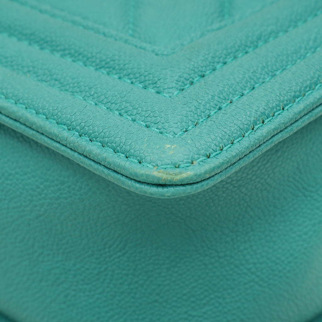 Chanel Tiffany Green Chevron Le Boy Small Bag