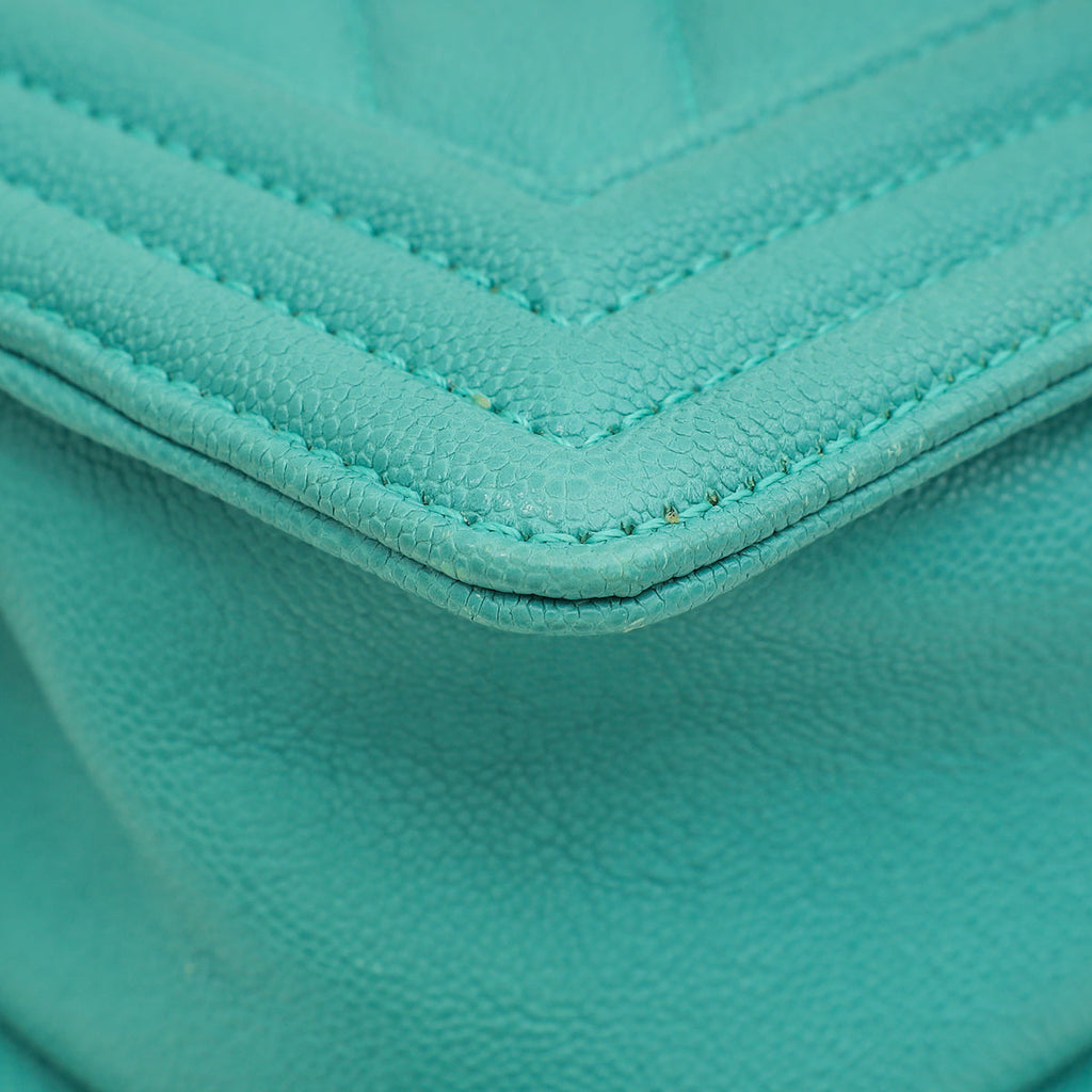 Chanel Tiffany Green Chevron Le Boy Small Bag