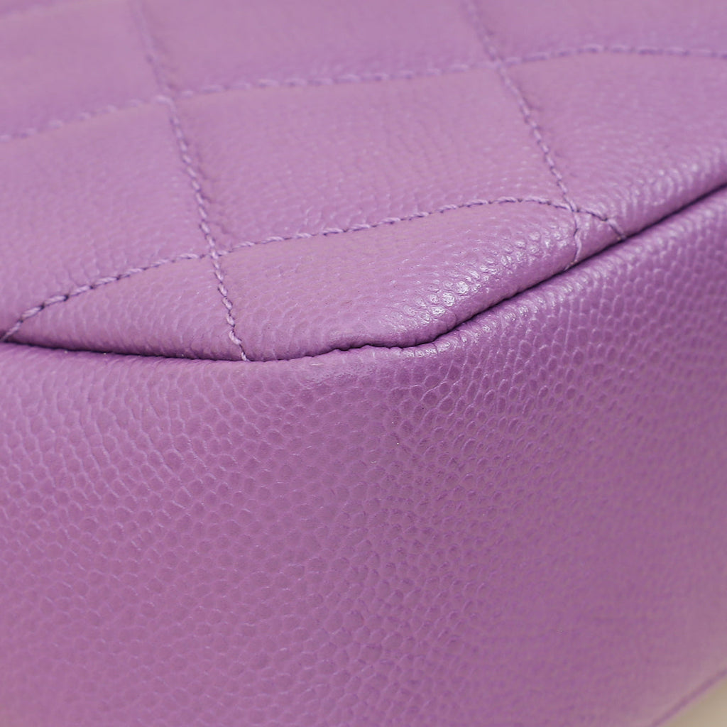 Chanel Purple CC Shiny Small Chain Melody Flap Bag