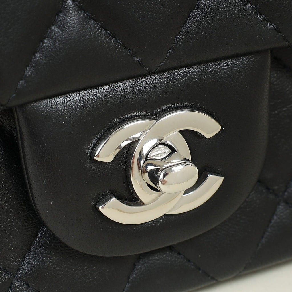 Chanel Black CC Classic Mini Rectangular Flap Bag