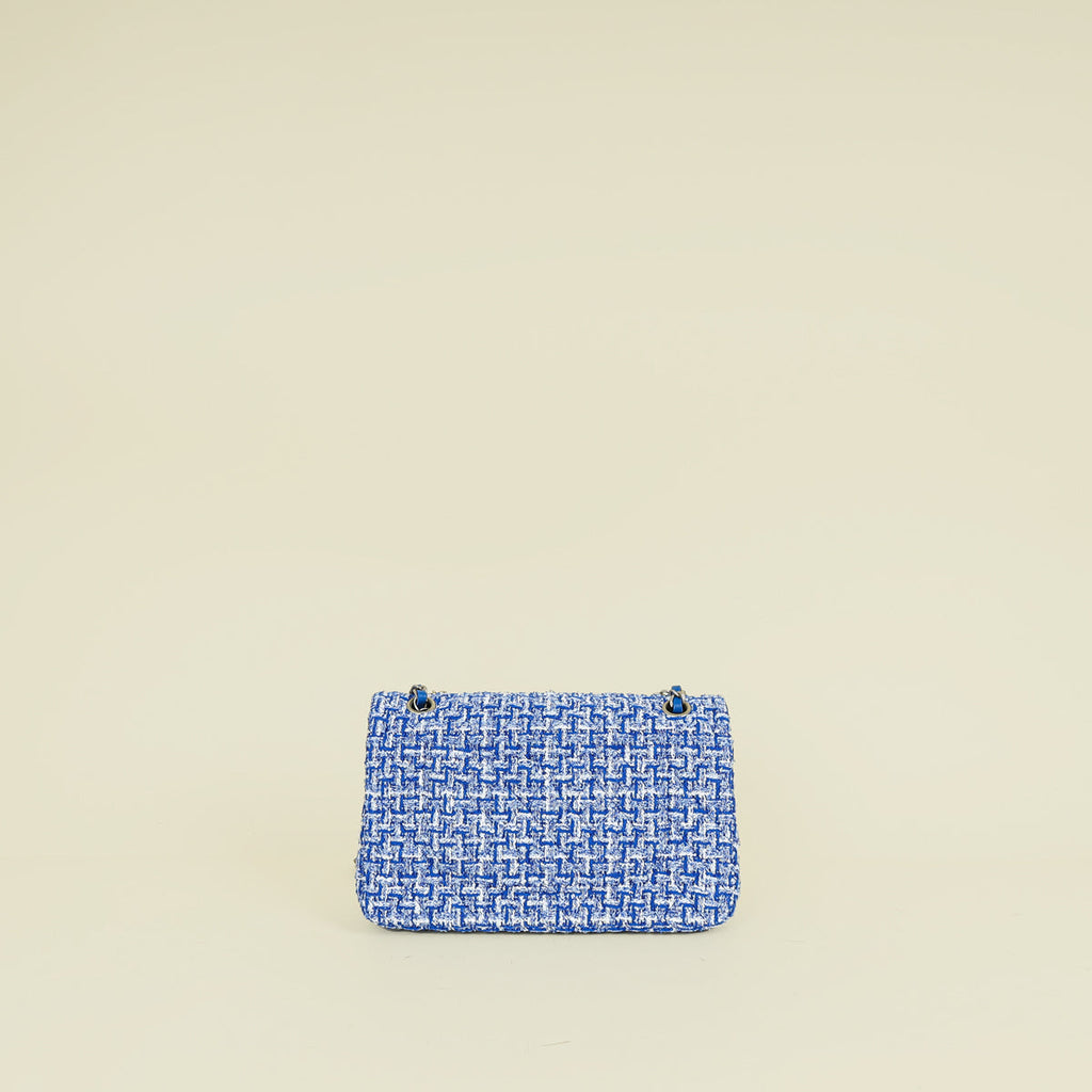 Chanel Bicolor CC Classic Tweed Double Flap Medium Bag