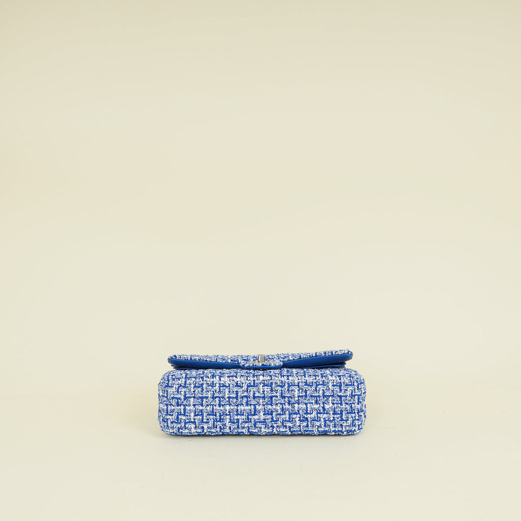 Chanel Bicolor CC Classic Tweed Double Flap Medium Bag