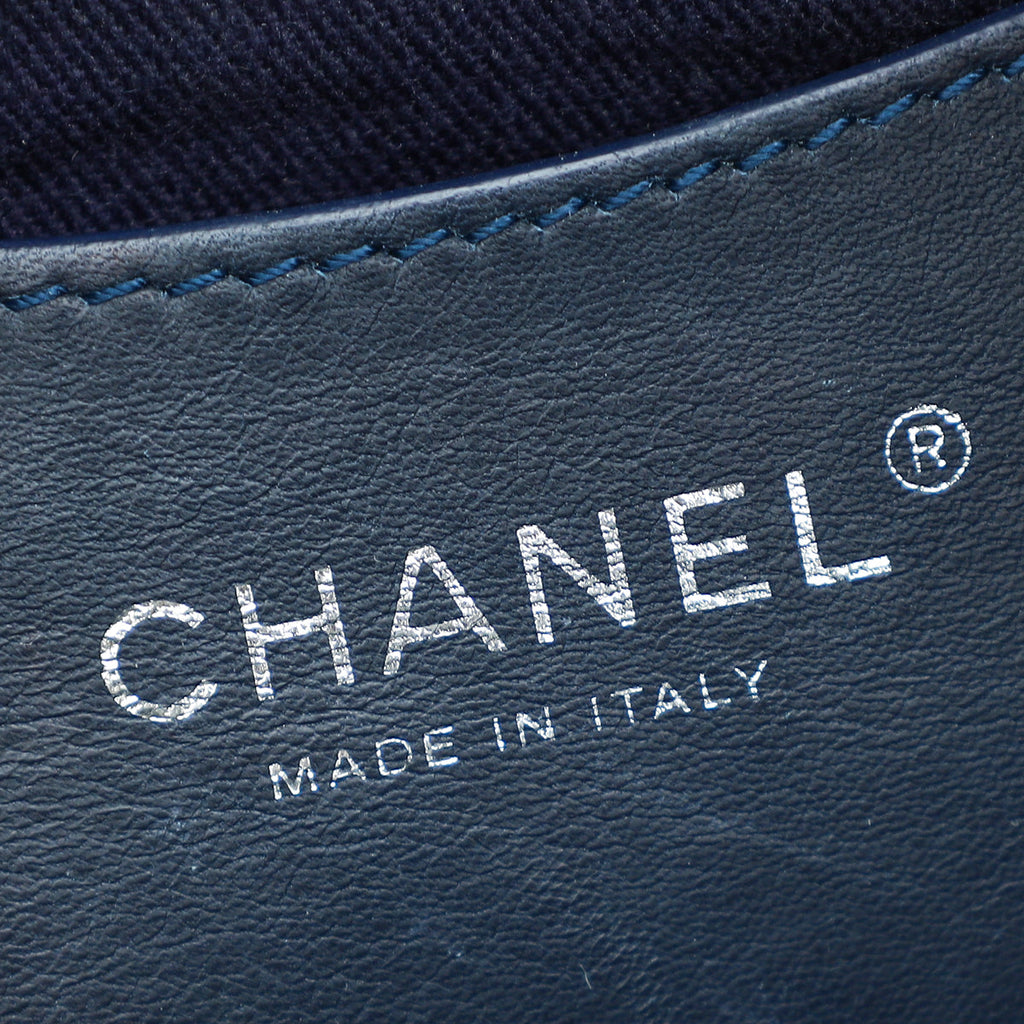 Chanel Blue CC Denim Camellia Just Mademoiselle Bag