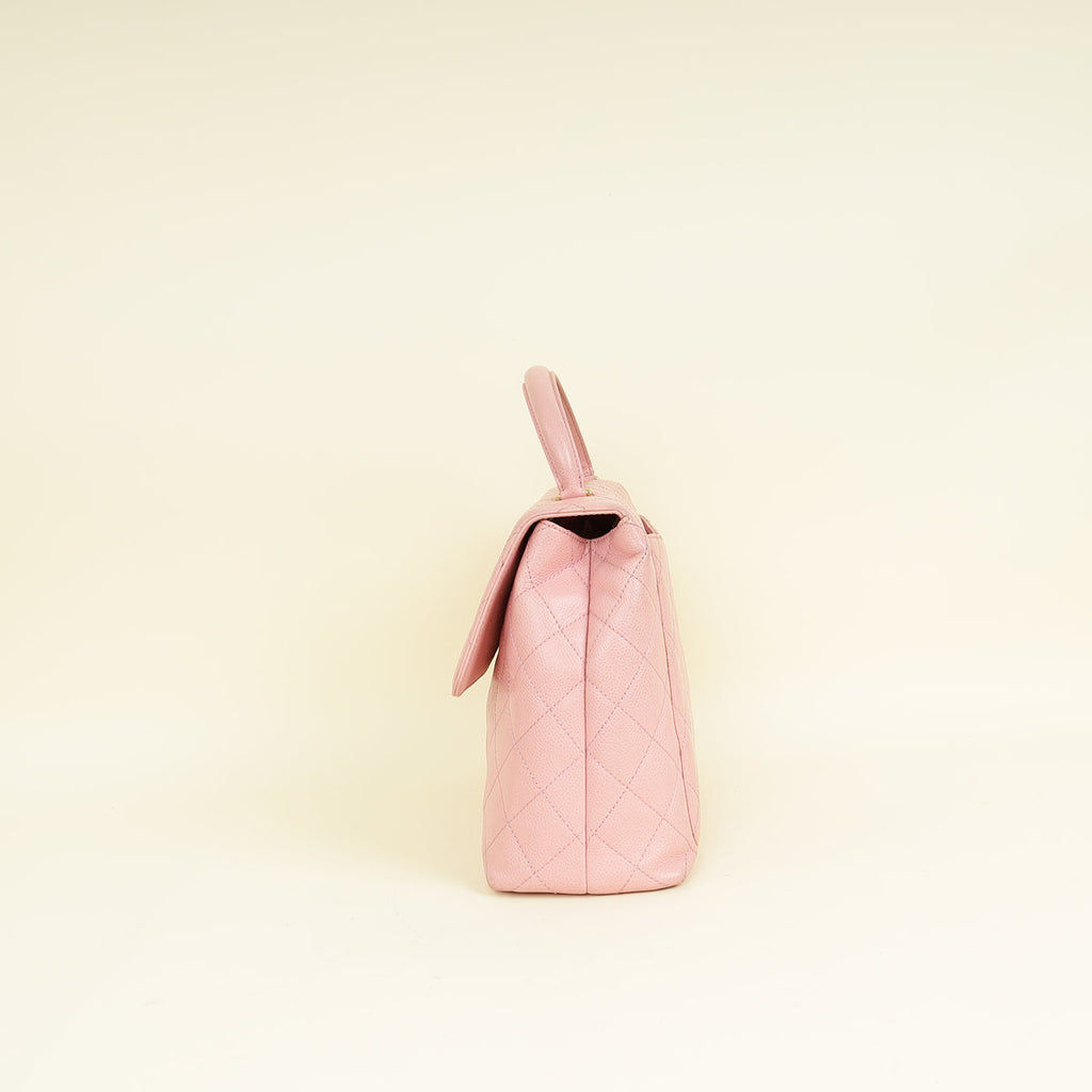 Chanel Pink Vintage Kelly Top Handle Bag