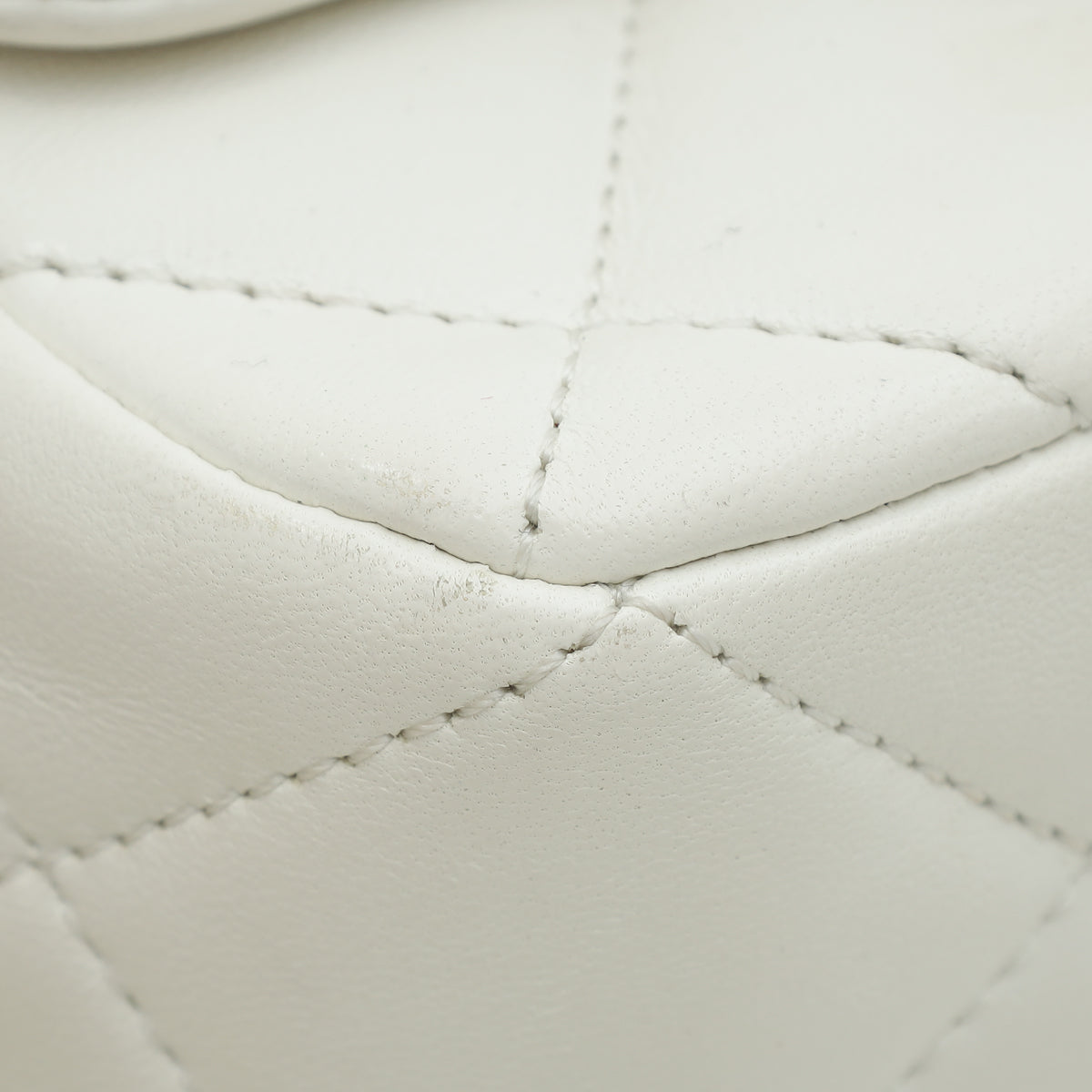 Chanel White CC Double Pearl Mini Flap Bag