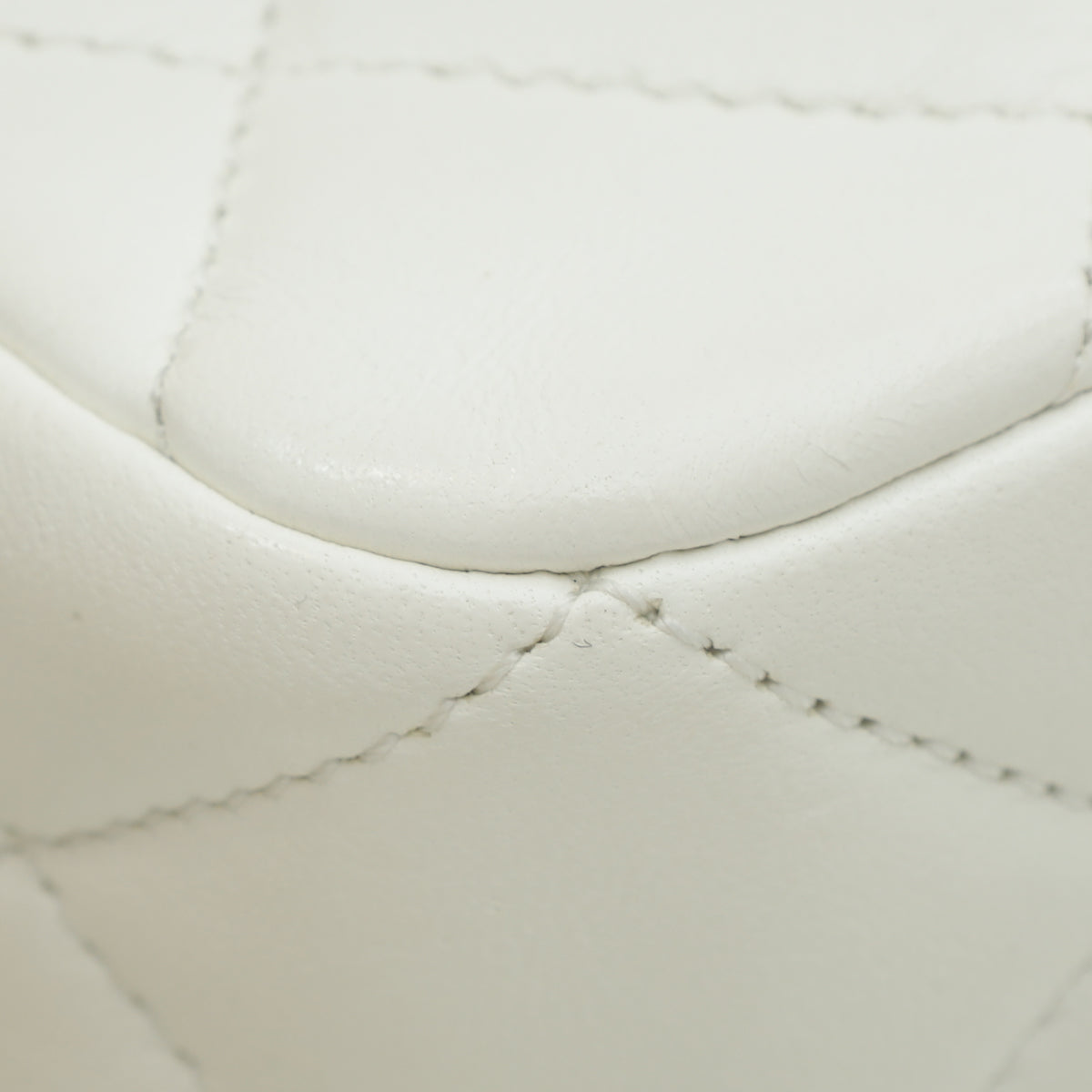 Chanel White CC Double Pearl Mini Flap Bag