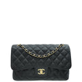Chanel Black Classic Double Flap Jumbo Bag
