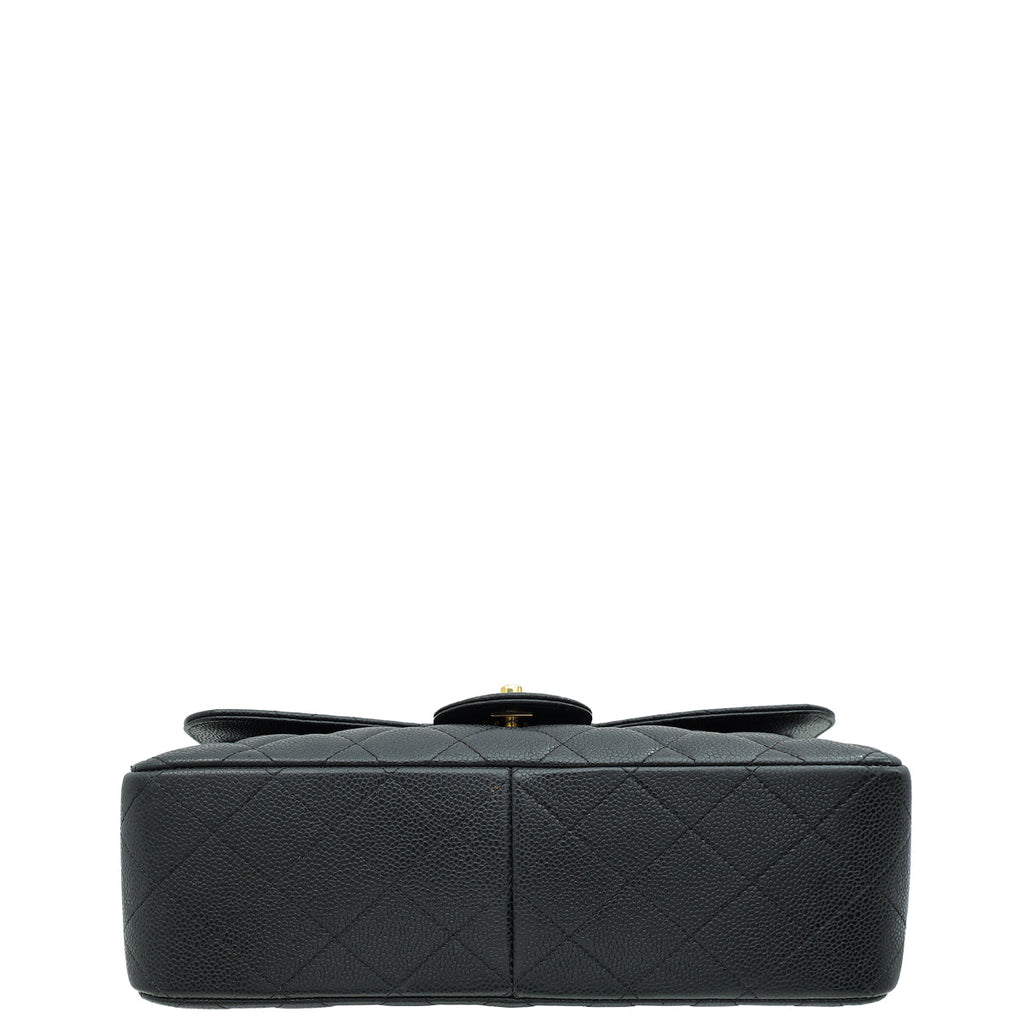 Chanel Black Classic Double Flap Jumbo Bag