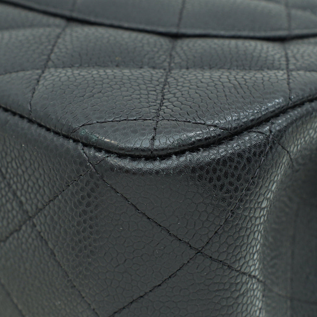Chanel Black Classic Double Flap Jumbo Bag