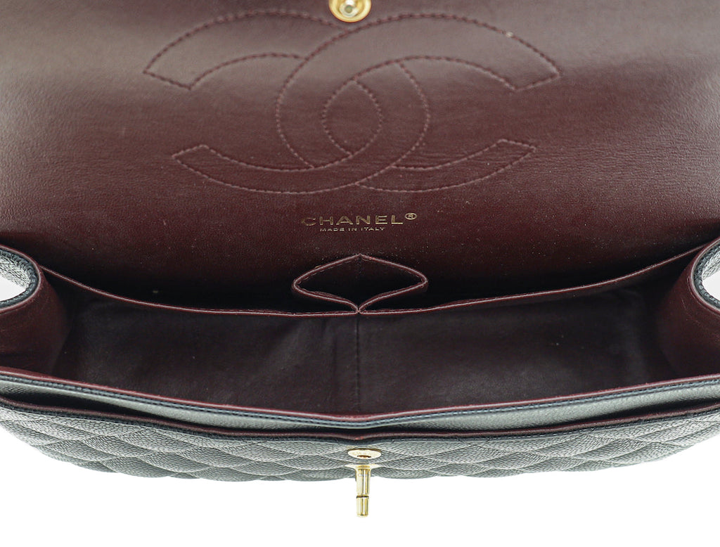 Chanel Black Classic Double Flap Jumbo Bag