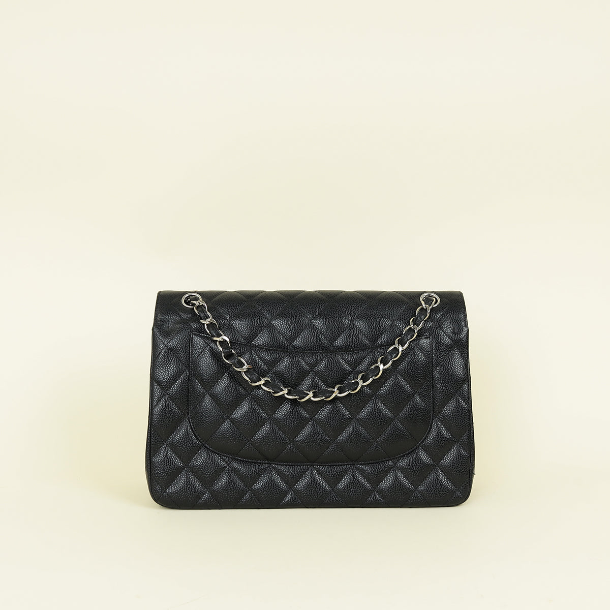 Chanel Black Classic Double Flap Jumbo Bag